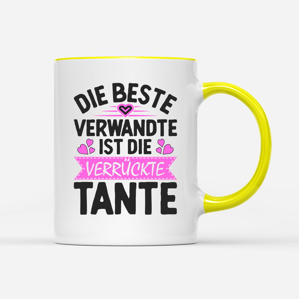 Tasse Die beste Verwandte ist die Tante - Schwarzer - Kaffee