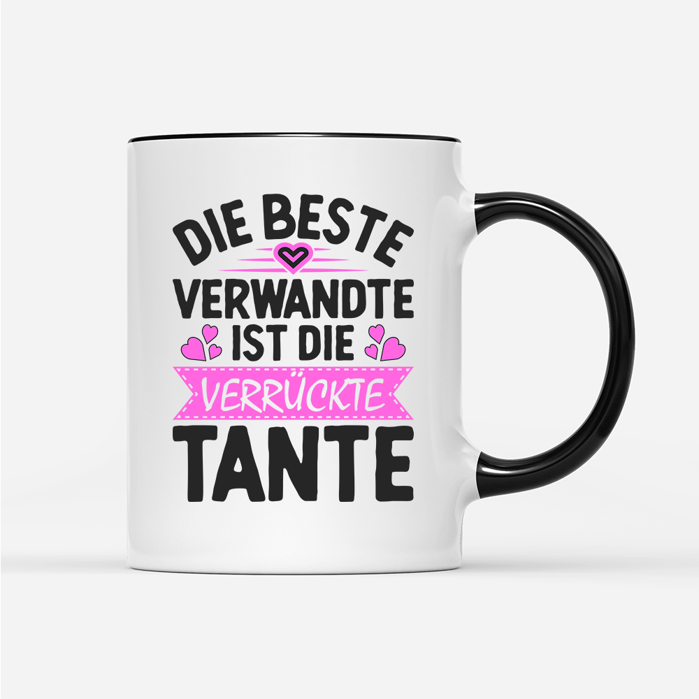 Tasse Die beste Verwandte ist die Tante - Schwarzer - Kaffee