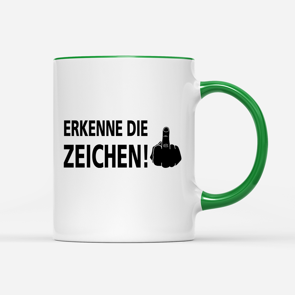 Tasse Erkenne die Zeichen - Schwarzer - Kaffee