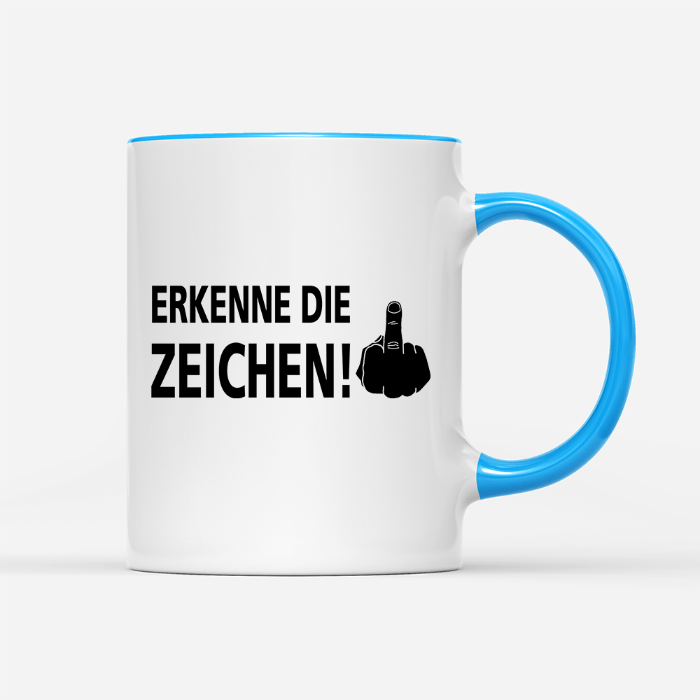 Tasse Erkenne die Zeichen - Schwarzer - Kaffee