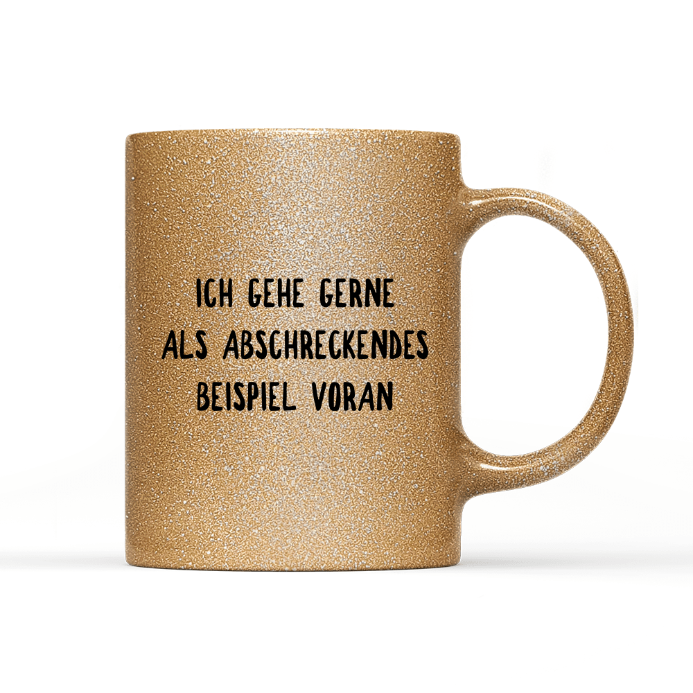 Tasse Glitzer Edition Abschreckendes Beispiel - Schwarzer - Kaffee