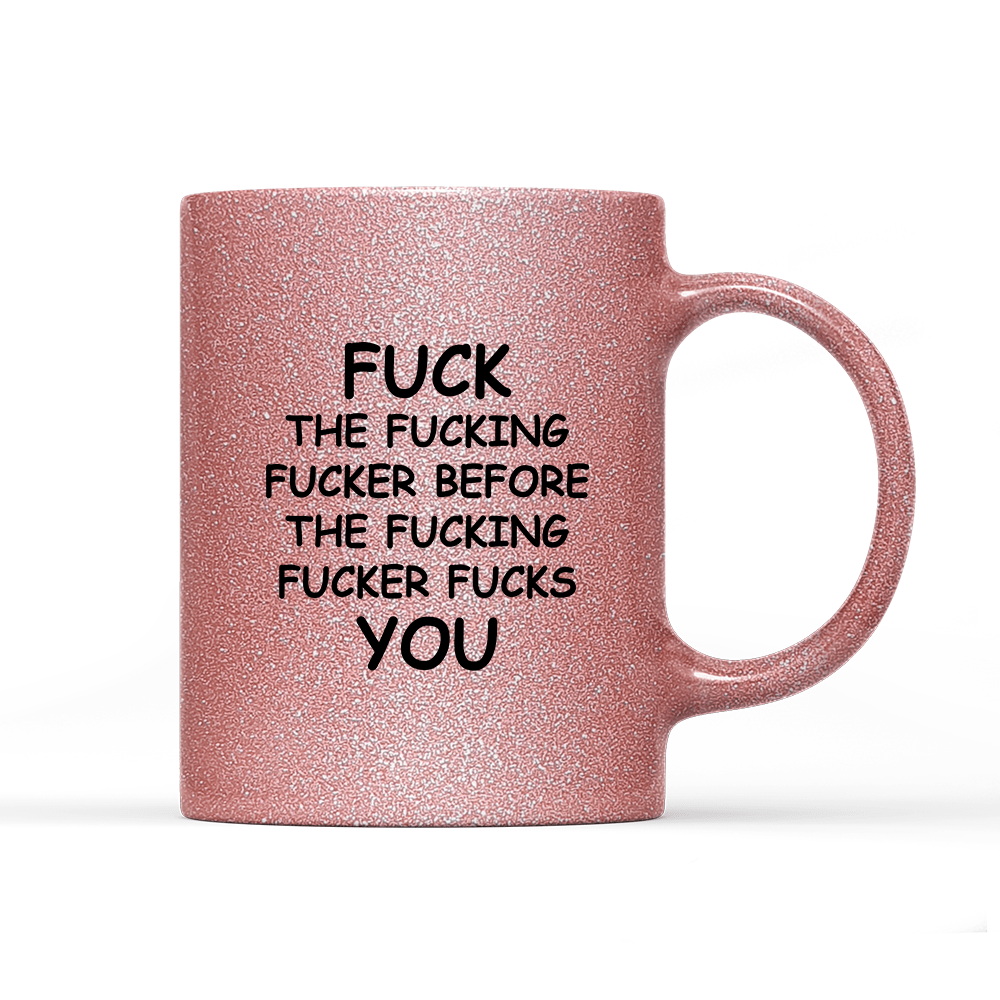Tasse Glitzer Edition Fuck - Schwarzer - Kaffee
