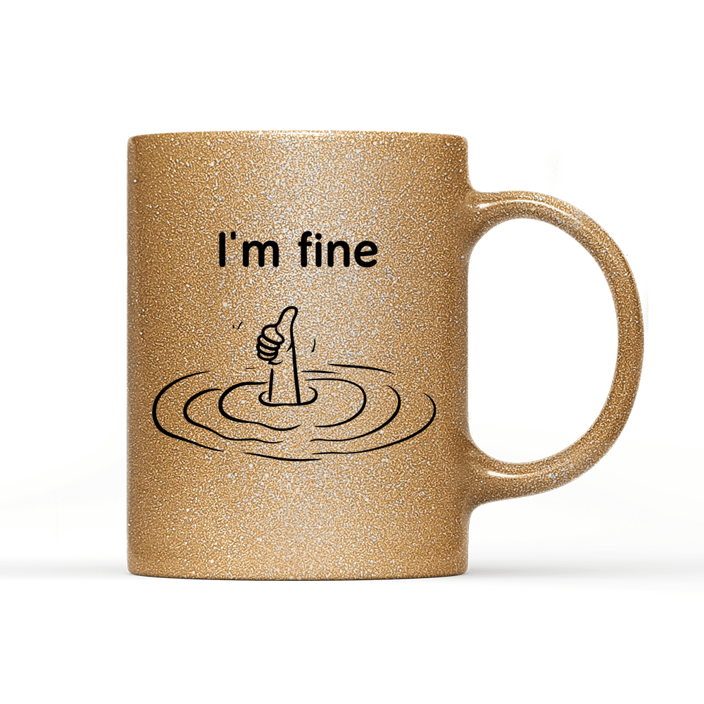 Tasse Glitzer Edition Im fine - Schwarzer - Kaffee