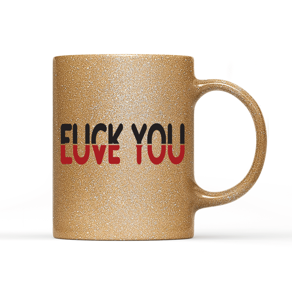 Tasse Glitzer Edition Love you - Schwarzer - Kaffee