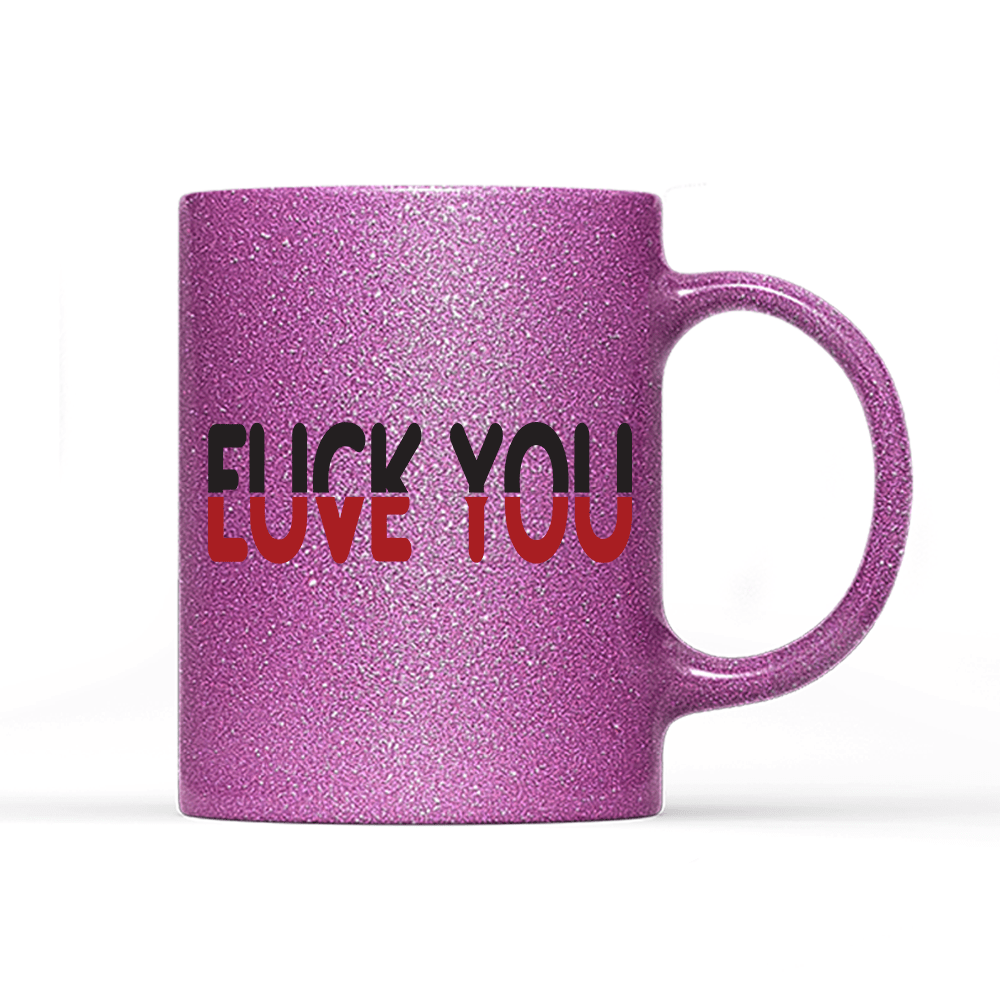 Tasse Glitzer Edition Love you - Schwarzer - Kaffee