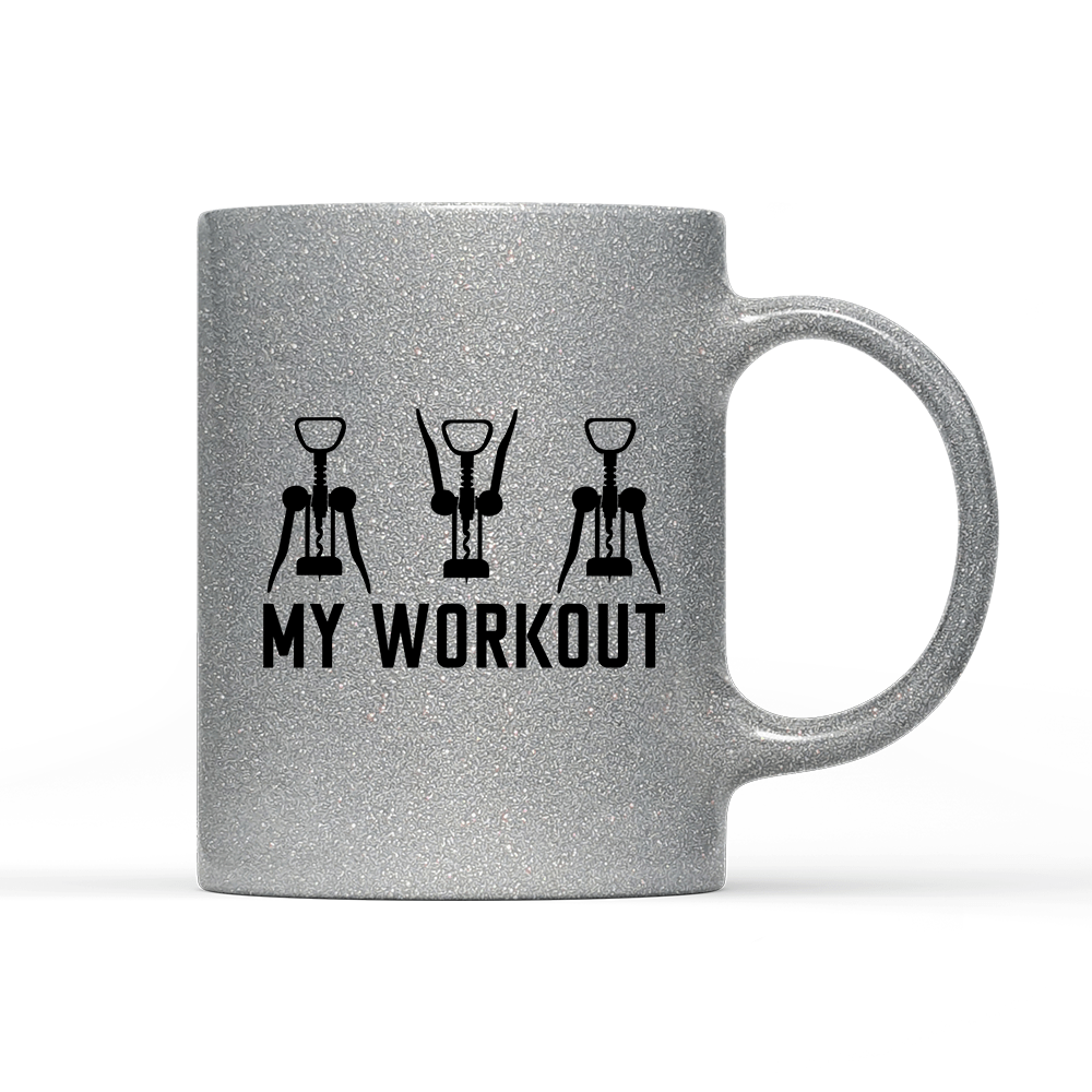 Tasse Glitzer Edition My Workout - Schwarzer - Kaffee