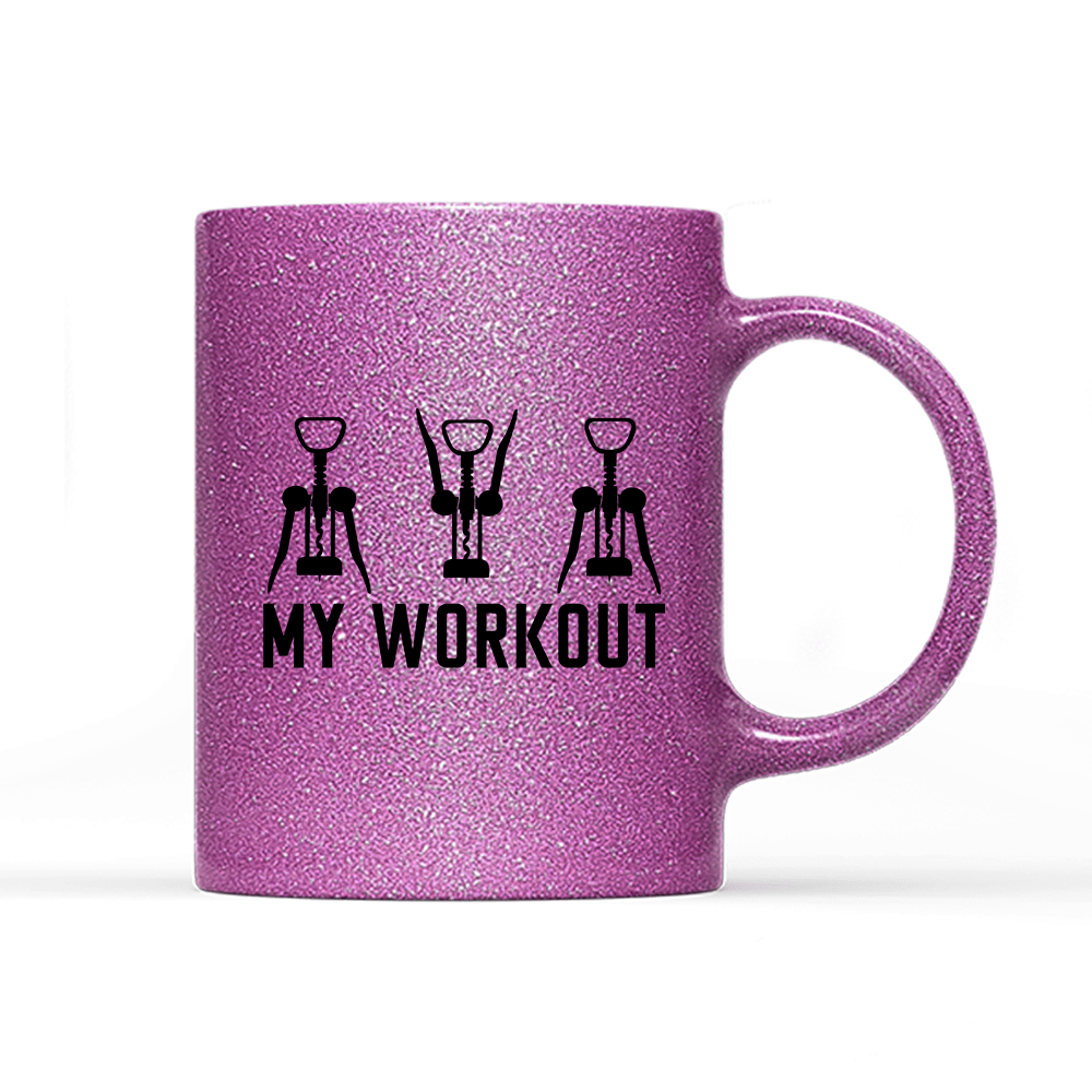 Tasse Glitzer Edition My Workout - Schwarzer - Kaffee