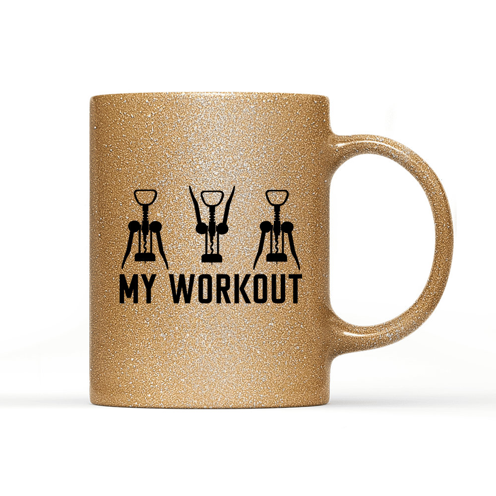 Tasse Glitzer Edition My Workout - Schwarzer - Kaffee