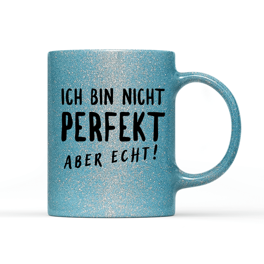 Tasse Glitzer Edition Nicht Perfekt - Schwarzer - Kaffee