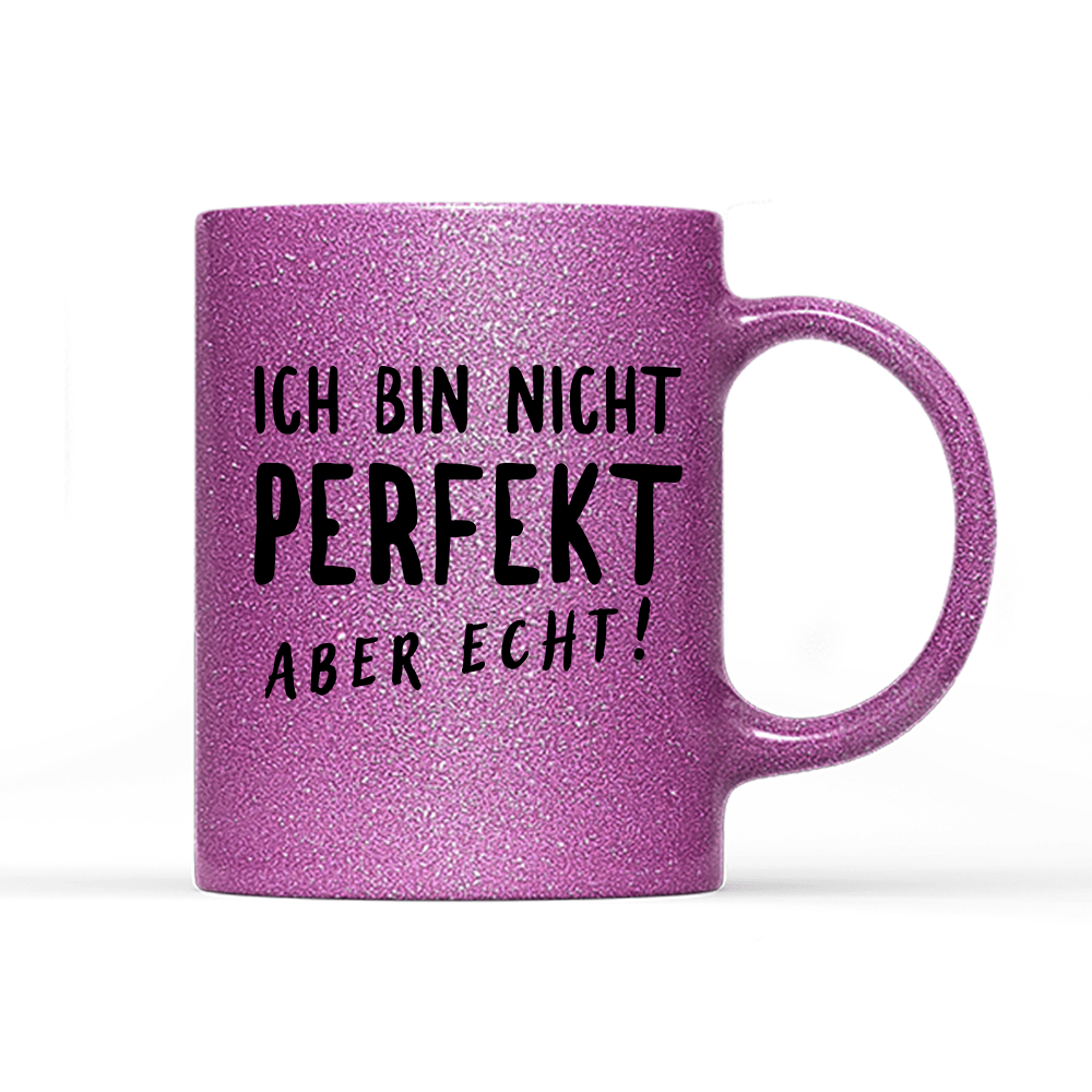 Tasse Glitzer Edition Nicht Perfekt - Schwarzer - Kaffee