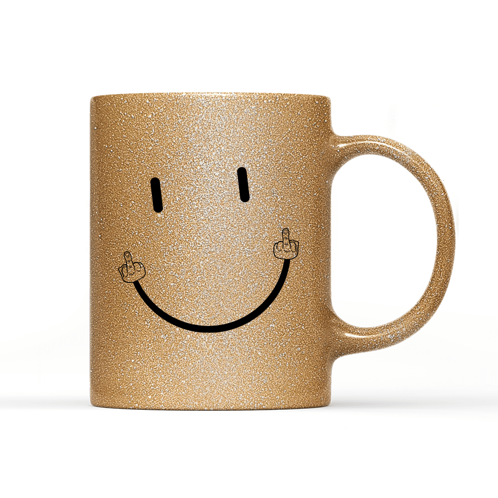 Tasse Glitzer Edition Smile - Schwarzer - Kaffee
