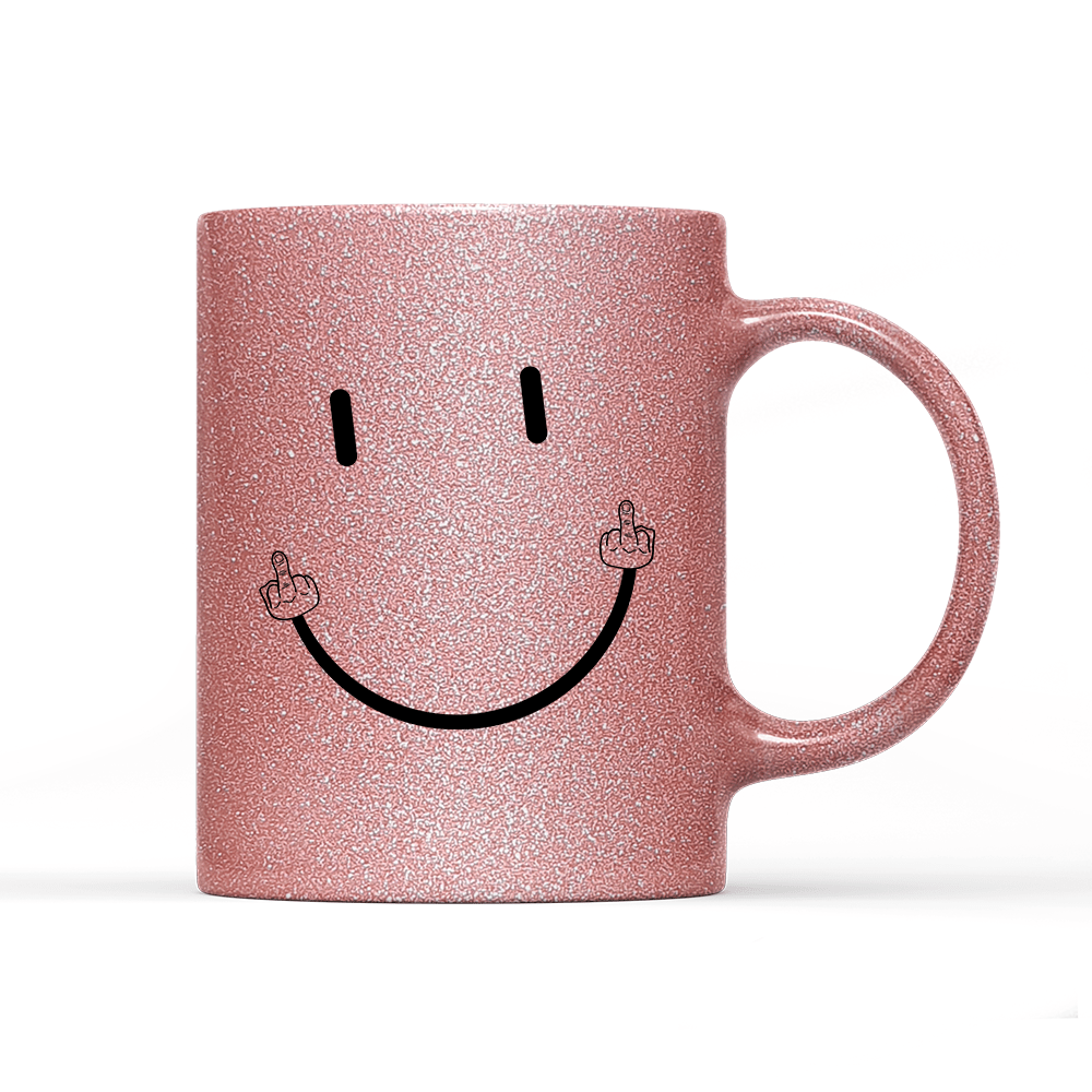 Tasse Glitzer Edition Smile - Schwarzer - Kaffee