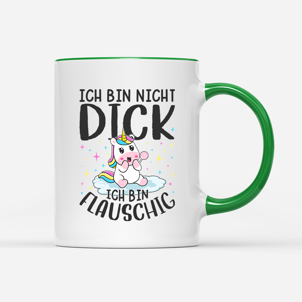 Tasse Ich bin nicht dick, ich bin flauschig - Schwarzer - Kaffee