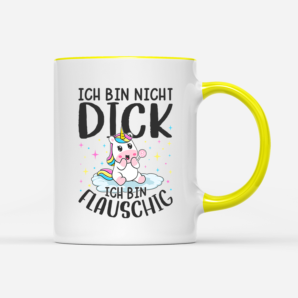 Tasse Ich bin nicht dick, ich bin flauschig - Schwarzer - Kaffee