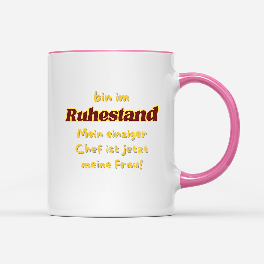 Tasse in im Ruhestand mein einziger Chef ist jetzt meine Frau! - Schwarzer - Kaffee