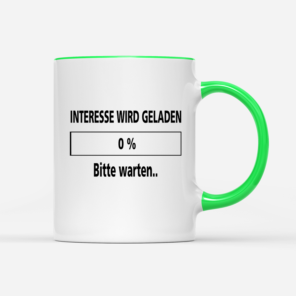 Tasse Interesse wird geladen bitte warten - Schwarzer - Kaffee