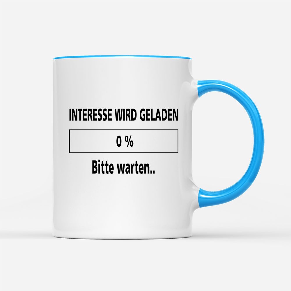 Tasse Interesse wird geladen bitte warten - Schwarzer - Kaffee