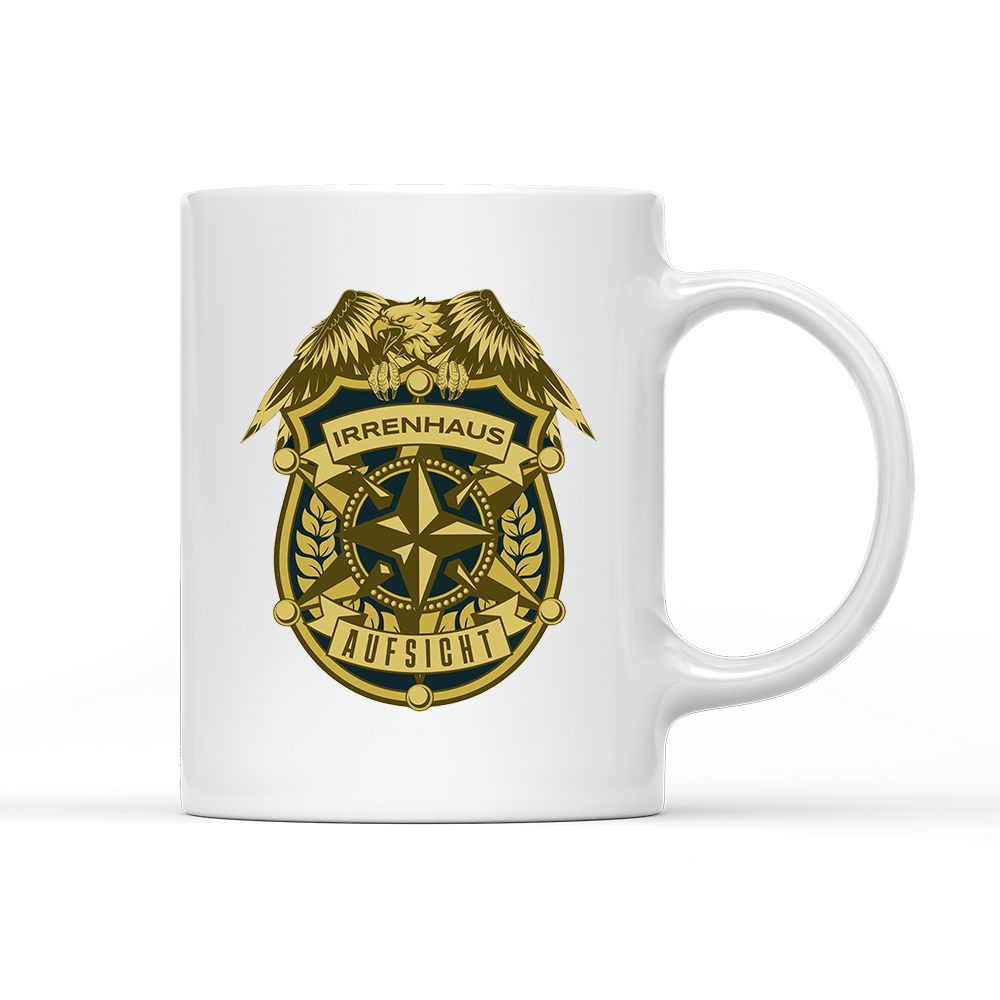 Tasse Irrenhaus Aufsicht - Schwarzer - Kaffee