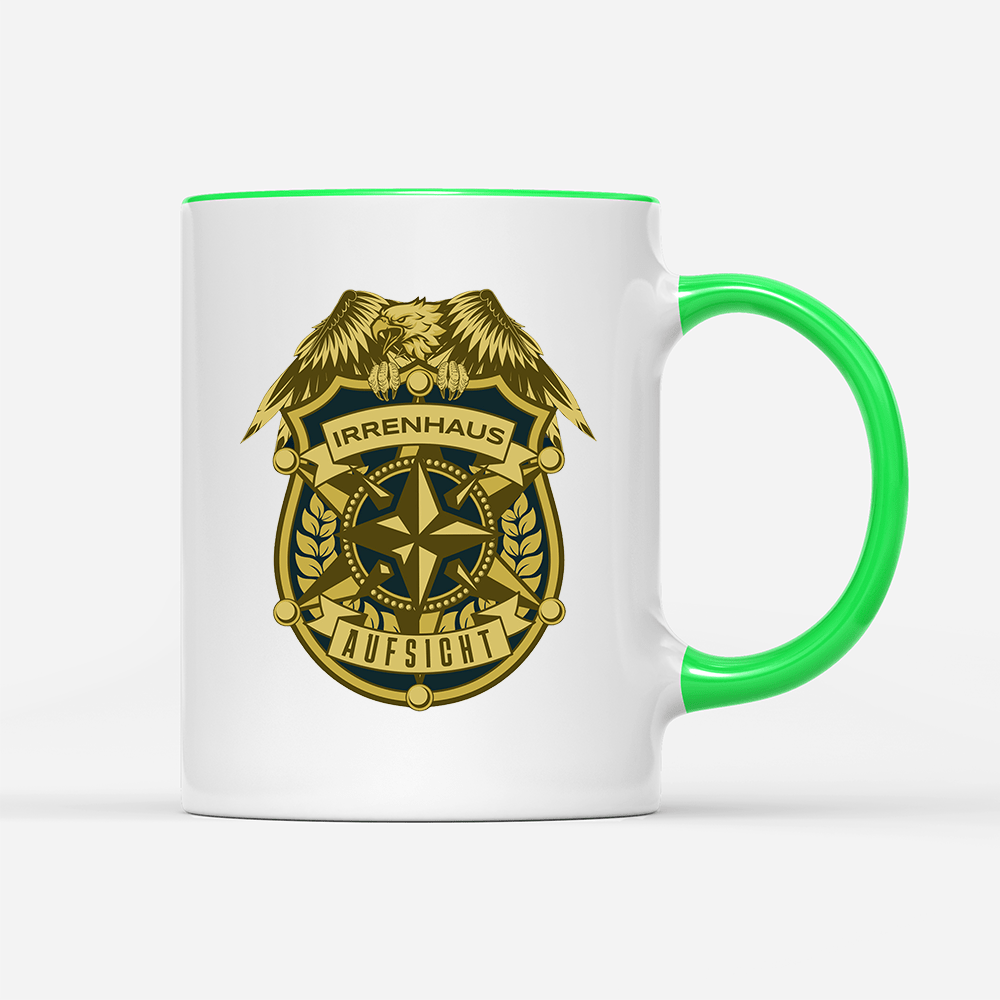 Tasse Irrenhaus Aufsicht - Schwarzer - Kaffee