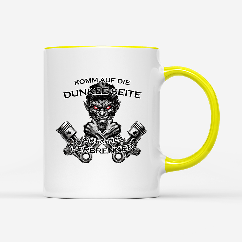 Tasse Komm auf die dunkle Seite. Wir fahren Verbrenner - Schwarzer - Kaffee