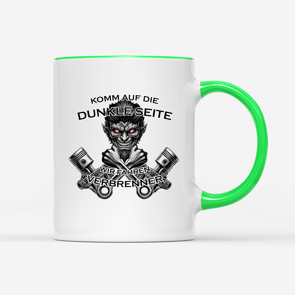 Tasse Komm auf die dunkle Seite. Wir fahren Verbrenner - Schwarzer - Kaffee