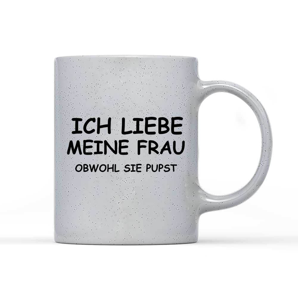 Tasse Magic Ich liebe meine Frau obwohl sie pupst - Schwarzer - Kaffee