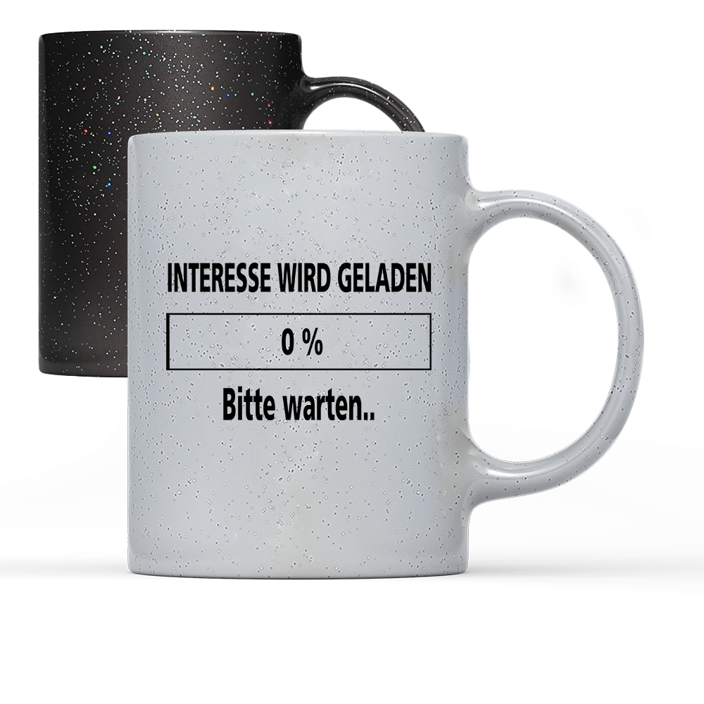 Tasse Magic Interesse wird geladen bitte warten - Schwarzer - Kaffee
