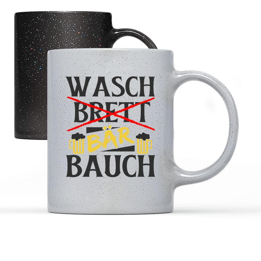 Tasse Magic Wasch Bär Bauch - Schwarzer - Kaffee