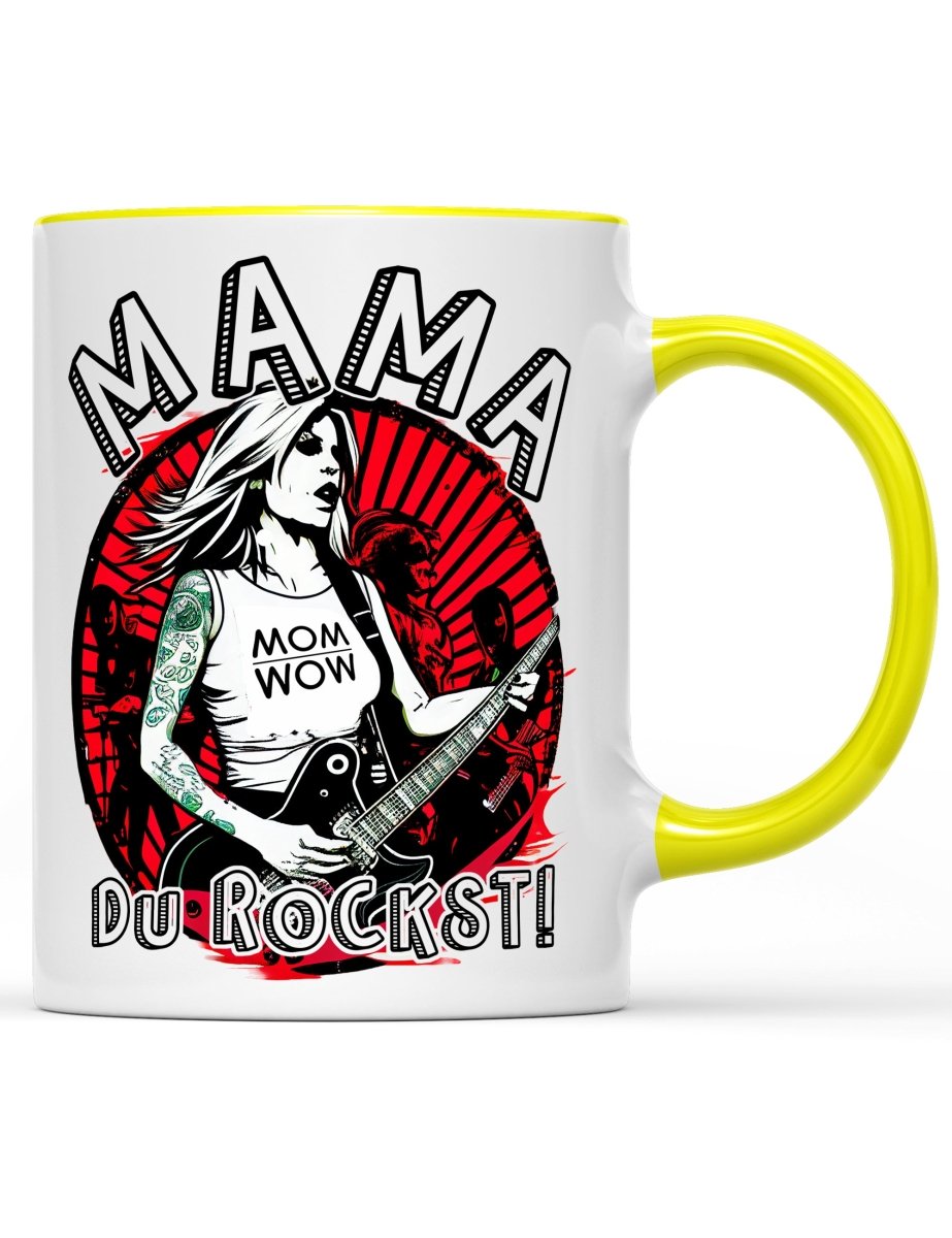 Tasse Mama du rockst! Muttertag Special - Schwarzer - Kaffee