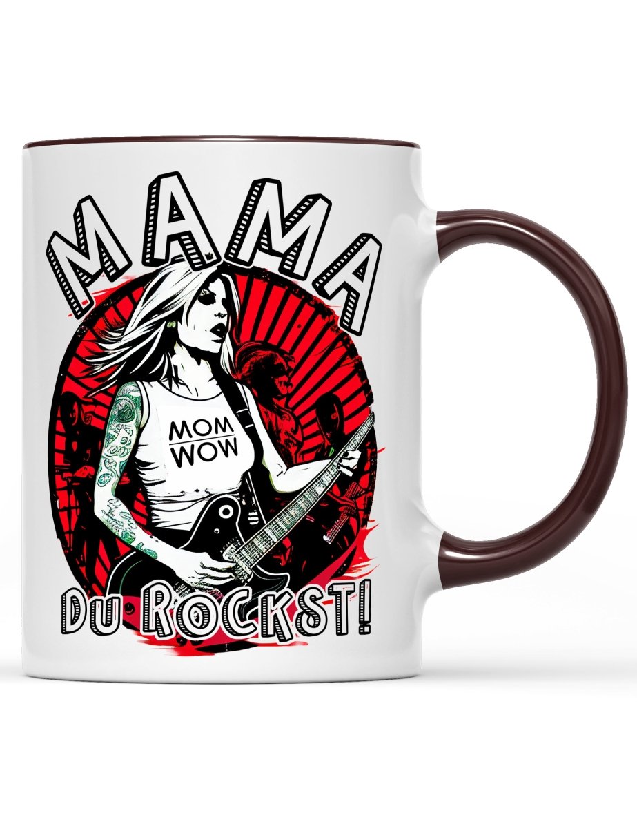 Tasse Mama du rockst! Muttertag Special - Schwarzer - Kaffee