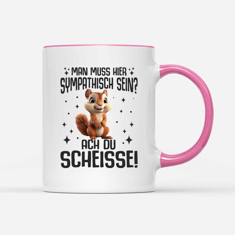 Tasse Man muss hier sympathisch sein - Schwarzer - Kaffee