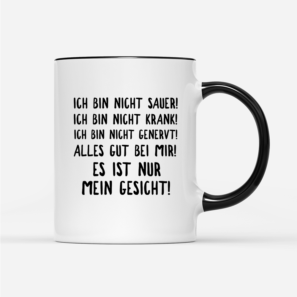 Tasse Mein Gesicht - Schwarzer - Kaffee