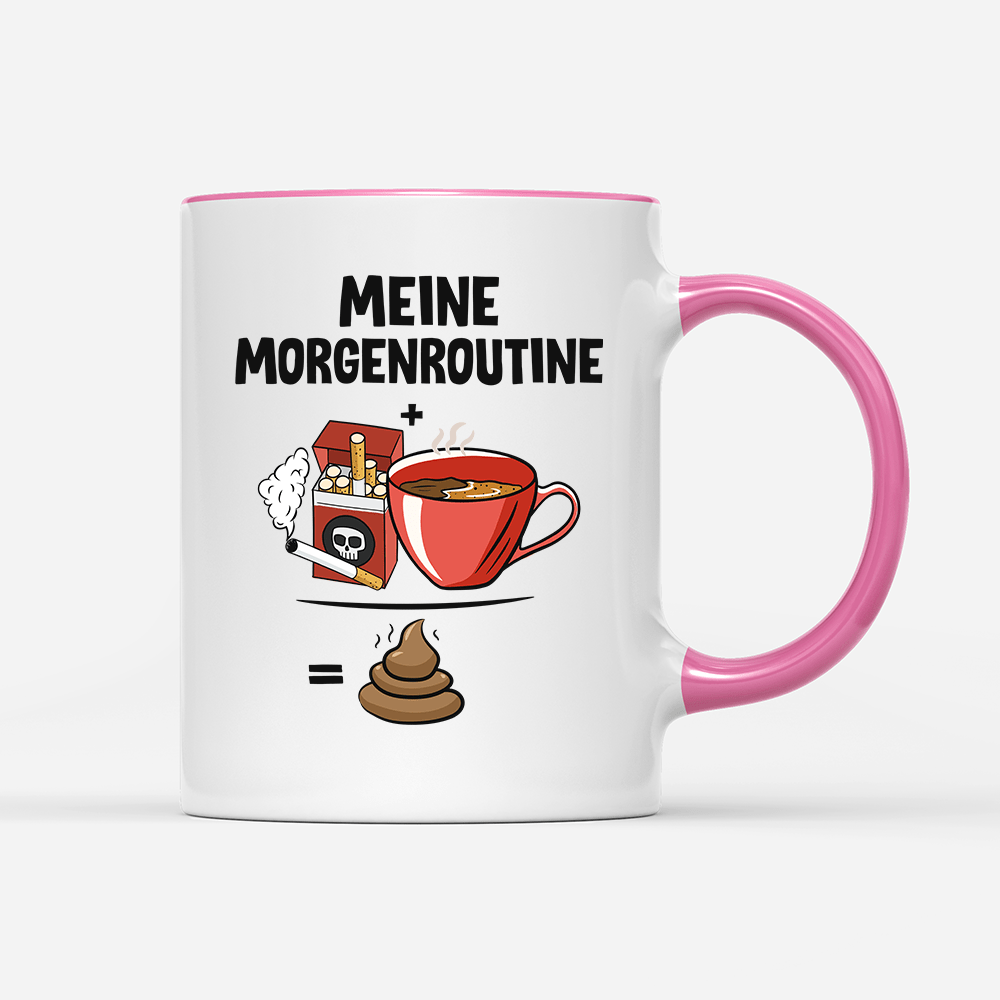Tasse Meine Morgenroutine - Schwarzer - Kaffee