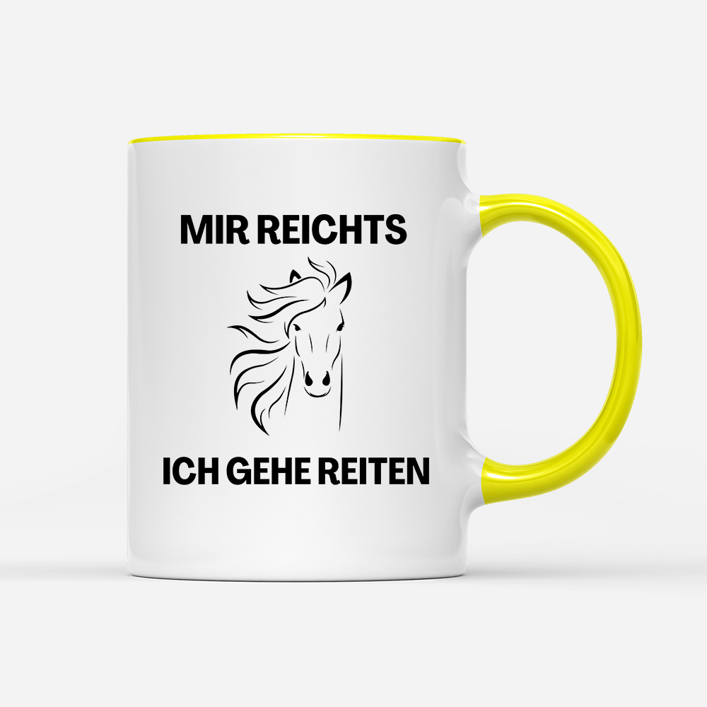 Tasse Mir reichts ich gehe Reiten - Schwarzer - Kaffee