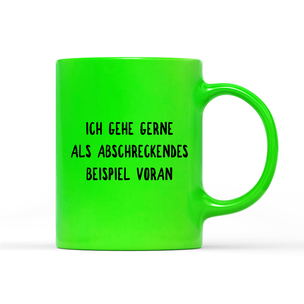 Tasse Neon Abschreckendes Beispiel - Schwarzer - Kaffee