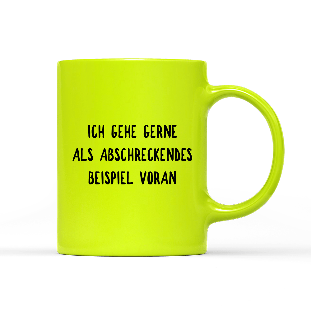 Tasse Neon Abschreckendes Beispiel - Schwarzer - Kaffee
