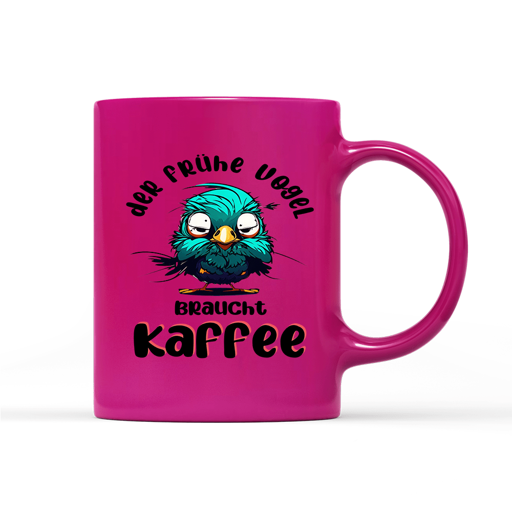 Tasse Neon der frühe Vogel - Schwarzer - Kaffee