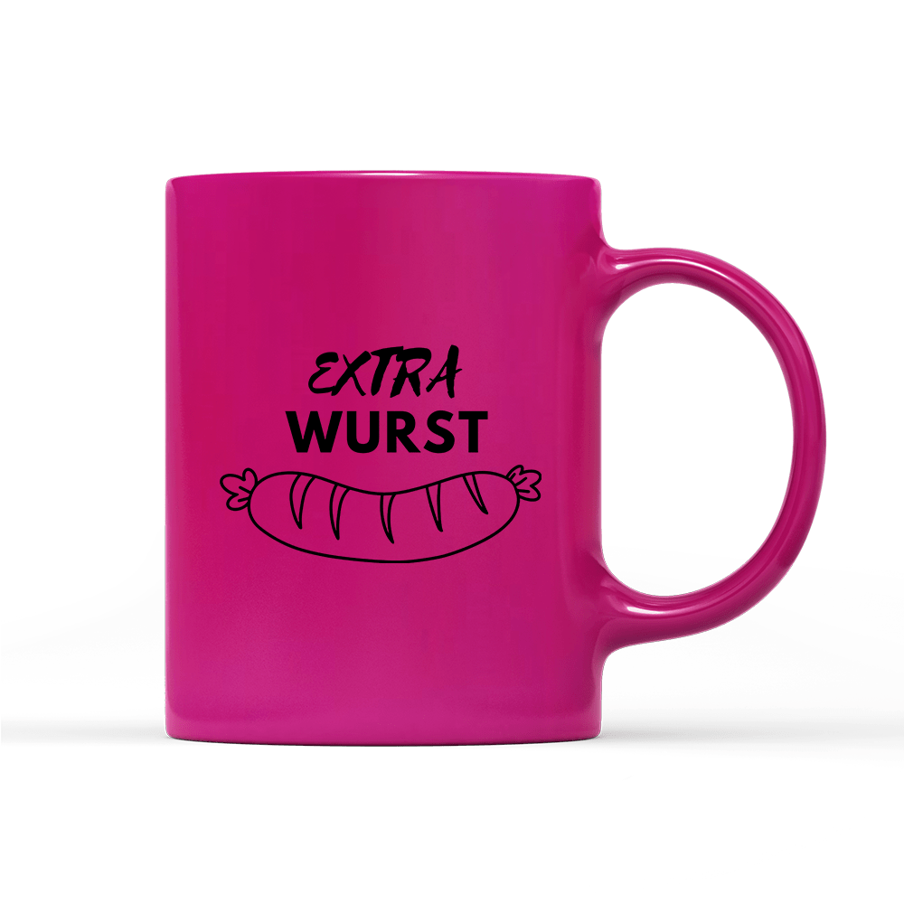 Tasse Neon Extra Wurst - Schwarzer - Kaffee