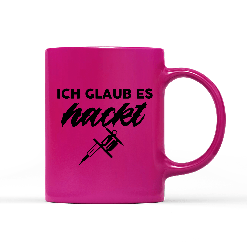 Tasse Neon Ich glaub es hackt - Schwarzer - Kaffee