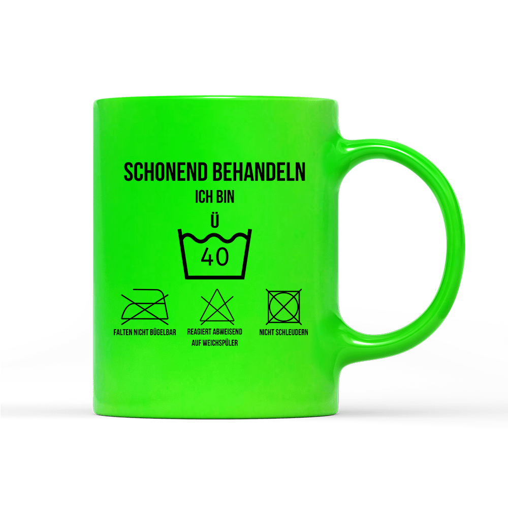 Tasse Neon Schonend behandeln 40 - Schwarzer - Kaffee