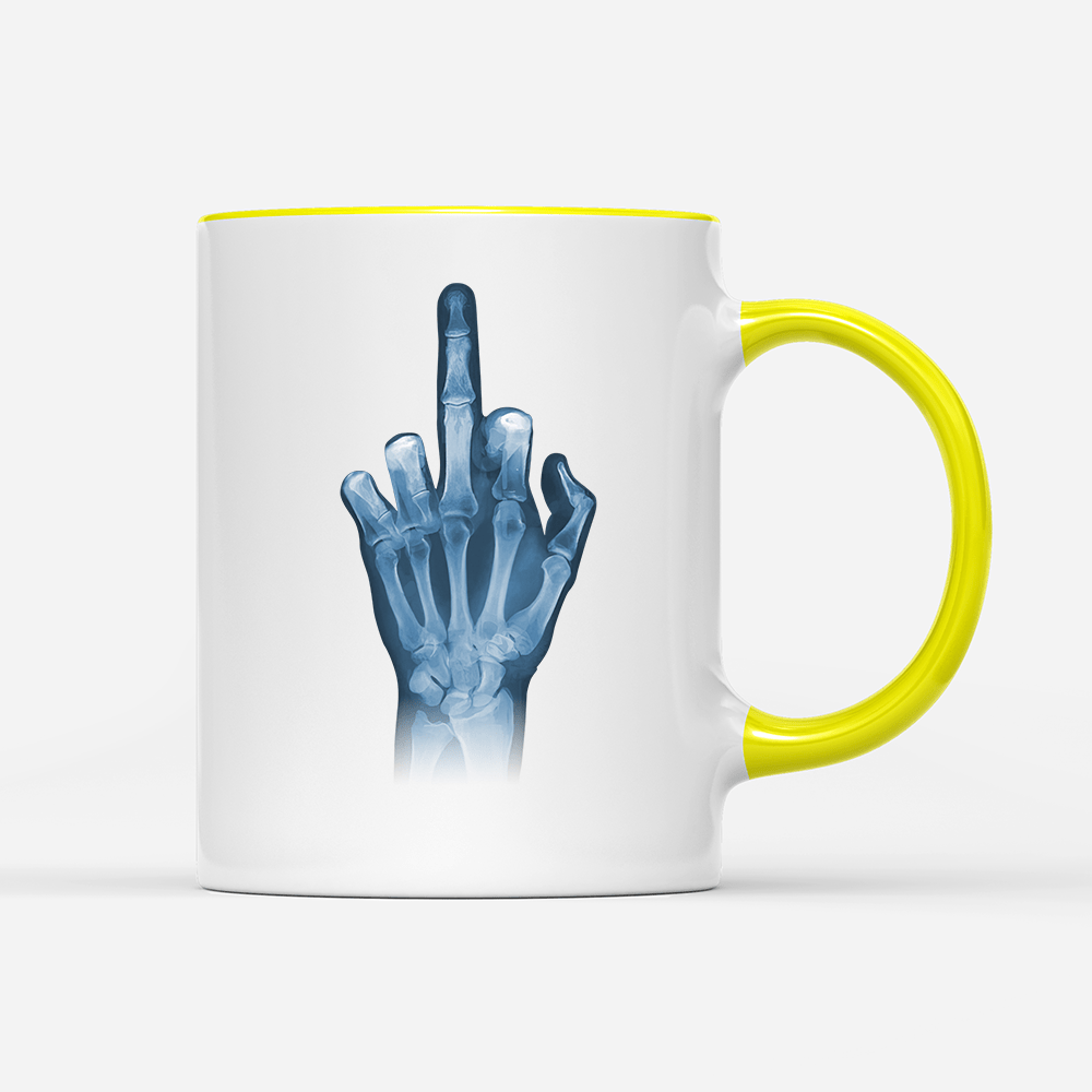Tasse Röntgen Mittelfinger - Schwarzer - Kaffee