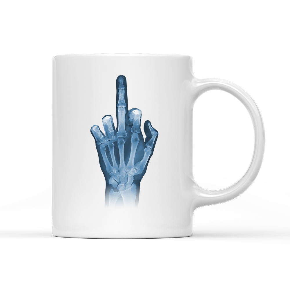 Tasse Röntgen Mittelfinger - Schwarzer - Kaffee