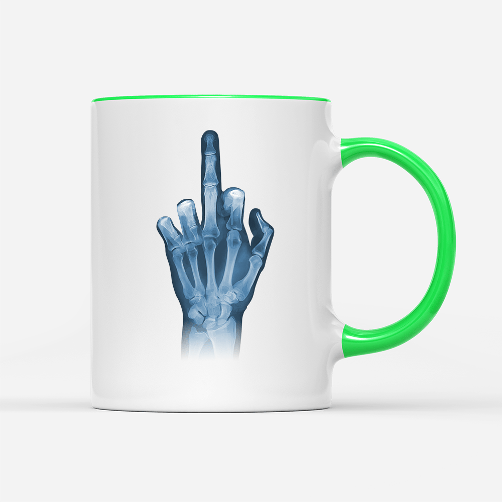 Tasse Röntgen Mittelfinger - Schwarzer - Kaffee