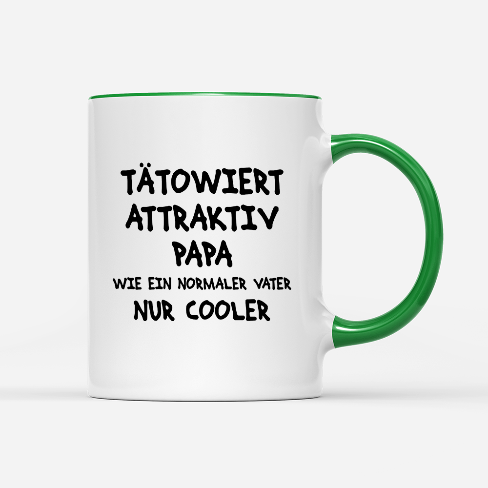 Tasse Tätowiert attraktiv Papa - Schwarzer - Kaffee