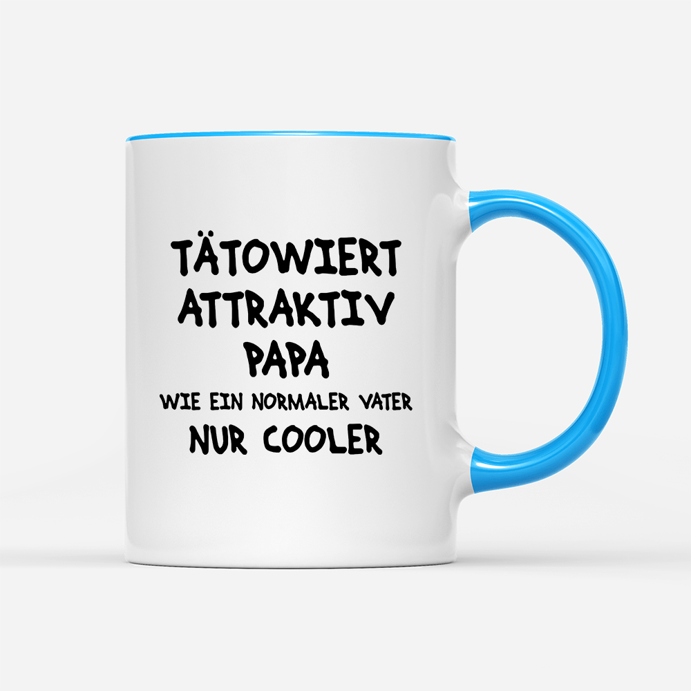 Tasse Tätowiert attraktiv Papa - Schwarzer - Kaffee