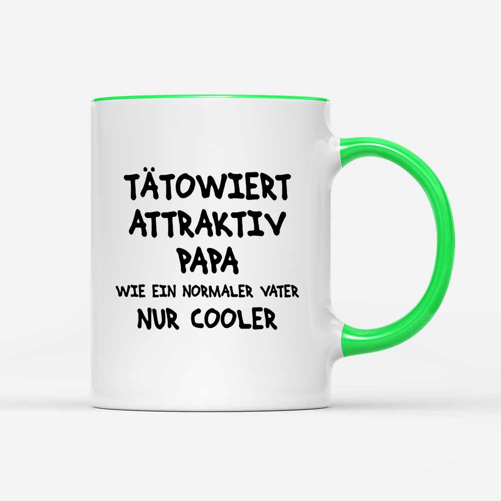 Tasse Tätowiert attraktiv Papa - Schwarzer - Kaffee