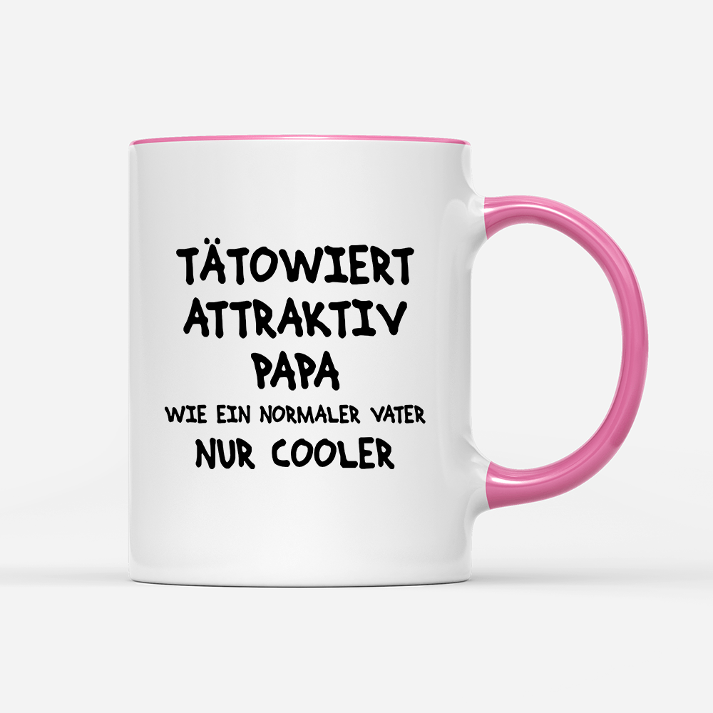 Tasse Tätowiert attraktiv Papa - Schwarzer - Kaffee