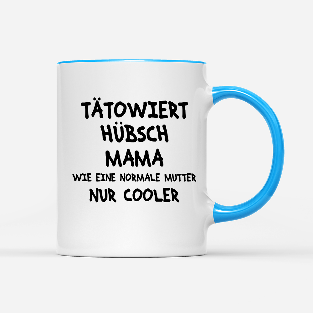 Tasse Tätowiert Hübsch Mama - Schwarzer - Kaffee