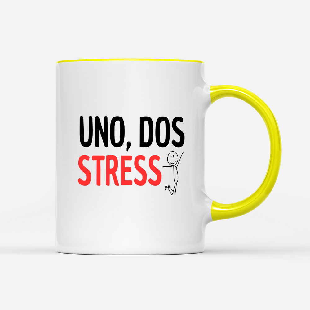 Tasse UNO, DOS STRESS - Schwarzer - Kaffee