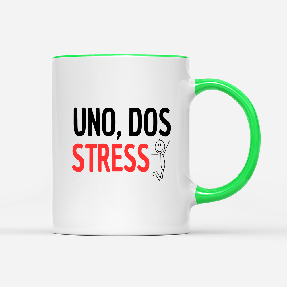 Tasse UNO, DOS STRESS - Schwarzer - Kaffee